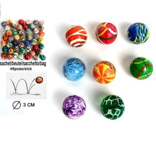 MIX PIŁECZEK KAUCZUKOWYCH - Ø 3 CM (48 szt.)