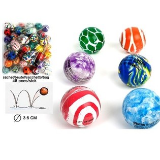 MIX PIŁECZKI KAUCZUKOWE - Ø 3.6 CM (48 szt.)
