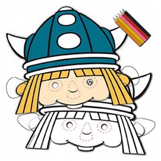 8 szt. MASEK DO KOLOROWANIA WICKIE VIKING + KREDKI (12 szt.)
