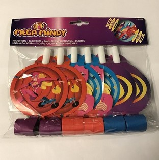 6 Gwizdk&oacute;w Rozwijanych MEGA MINDY (6 szt.)