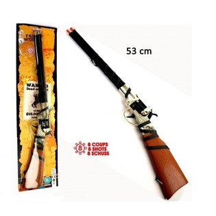 DUŻY PISTOLET NA KAPISZONY WESTERN, 8 STRZAŁ&Oacute;W, 53 CM (12 szt.)