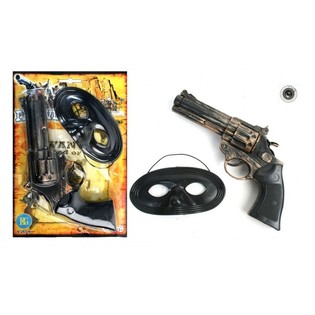 Pistolet Western + Maska na Karcie (12 szt.)
