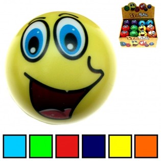 Piłeczki Antystresowe Smiley PU - Ekspozytor (24 szt.)