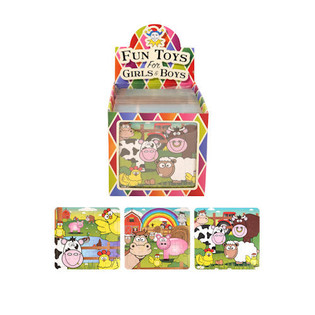 Mini puzzle Zwierzęta Wiejskie 13 x 12 cm w dyspleju (108 szt.)
