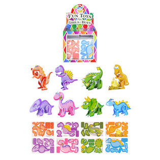 Mini Puzzle 3D Dinozaury w Ekspozytorze (144 szt.)