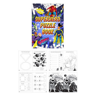 KSIĄŻECZKA Z PUZZLAMI SUPERBOHATEROWIE (48 szt.)