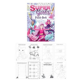 KSIĄŻECZKA Z PUZZLAMI SUPER GIRLS (48 szt.)
