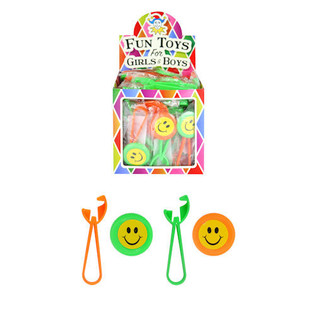 WESOŁE WYRZUTNIE DYSK&Oacute;W SMILEY W DISPLAYU (48 szt.)