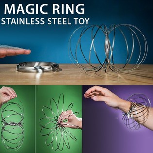 Magiczne Pierścienie / Flow Rings - Kinetyczne 3D - SREBRNE | NA KARCIE (12 szt.)
