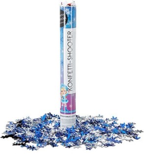 Wyrzutnia konfetti - Płatek śniegu - 40 cm - party shooter (10 szt.)