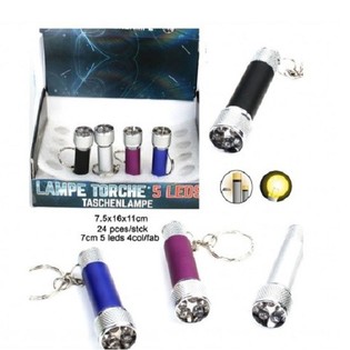 Latarka Brelok 5 LED w Ekspozytorze (24 szt.)