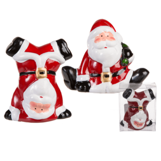 CERAMICZNE MIKOŁAJE W PUDEŁKU PREZENTOWYM, ok. 9 cm (24 szt.)