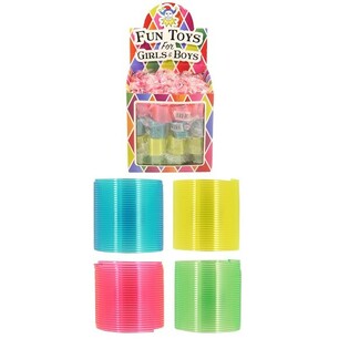 Mini kolorowe sprężynki &Oslash;3 cm w prezenterze (72 szt.)