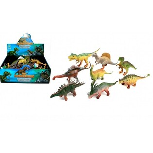 MIX DINOZAUR&Oacute;W, OK. 17 CM WYSOKOŚCI W EKSPOZYTORZE (16 szt.)