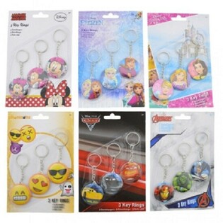 MIX Breloki DISNEY 3 Sztuki na Karcie (24 Karty x 3 szt.)