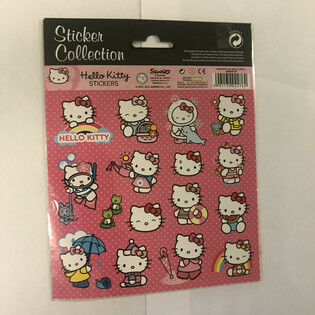 DUŹE ARKUSZE NAKLEJEK HELLO KITTY, 20x16 cm (10 szt.)