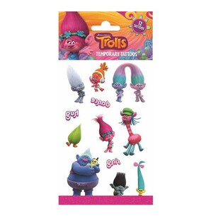 Tatuaże Tymczasowe Trolls - 20 x 10 cm (10 szt.)