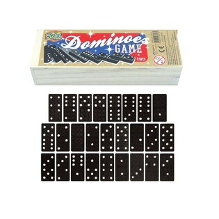 GRA DOMINO W DREWNIANYM PUDEŁKU (12 szt.)