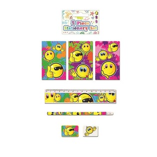 5-częściowy zestaw piśmienniczy Smiley (24 szt.)
