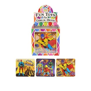 PUZZLE SUPERBOHATEROWIE, 13 x 12 cm, W DISPLAYU (108 szt.)