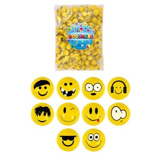 Piłeczki Kauczukowe Buźki Smiley, 3,3 cm (100 szt.)