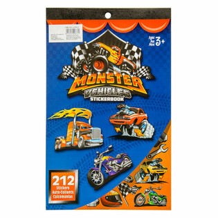 Zeszyt naklejek Monster Truck 212 element&oacute;w (12 szt.)