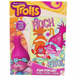 TROLLS ZR&Oacute;B WŁASNĄ PRACĘ PLASTYCZNĄ Z POMPONAMI (48 szt.)