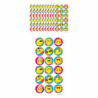 WESOŁE NAKLEJKI &ndash; SMILEY 18 NAKLEJEK NA ARKUSZU (10 szt.)