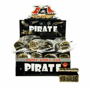 Mini skrzynia skarb&oacute;w pirata w ekspozytorze (24 szt.)