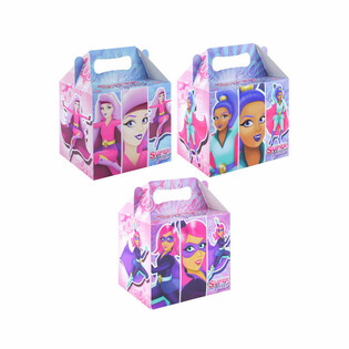 PUDEŁKO MENU &ndash; SUPER GIRLS &ndash; 14 x 9,5 x 18 cm (24 szt.)