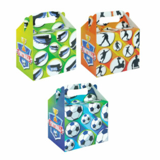 Pudełko Menu DLA DZIECI &ndash; PIŁKA NOŻNA &ndash; 14 x 9,5 x 18 cm (24 szt.)