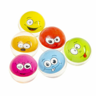 Piłeczki Kauczukowe Smiley &Oslash; 3.2 cm (50 sztuk)