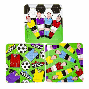 MIX PUZZLI PIŁKARSKICH - 14 x 14 cm (50 sztuk)