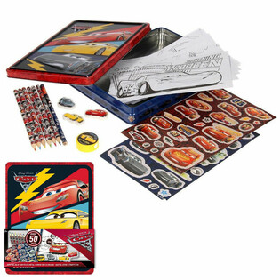 Zestaw Plastyczny 3D DISNEY CARS w Metalowym Pudełku (12 szt.)