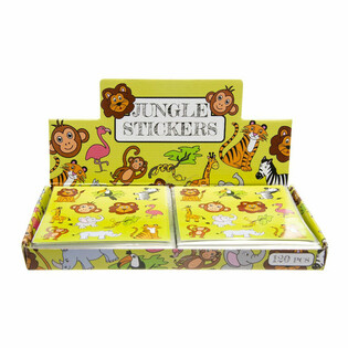 NAKLEJKI FUN STICKERS &ndash; MODEL: ZWIERZĘTA Z DŻUNGLI (120 szt.)