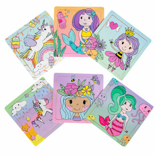 Ekspozytor Drewnianych Puzzli dla Dziewczynek (24 sztuki)