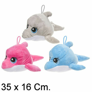 Duży Pluszowy Delfin, 35 cm - Miks Kolor&oacute;w (6 szt.)