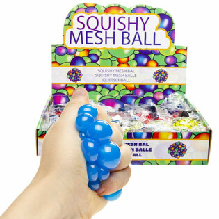 GNIOTEK SQUISHY MESH - Średnica: 5 cm - MIX JASNYCH KOLOR&Oacute;W W DISPLAYU (24 szt.)