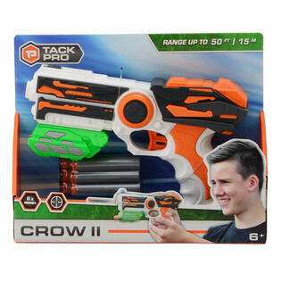 Pistolet TACK PRO CROW II z 6 Miękkimi Strzałkami - 23 cm