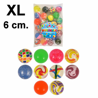 Piłeczki Kauczukowe XL Mix &Oslash;6cm (25 sztuk)