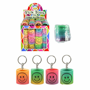 Brelok Sprężyna Smiley Tęcza w Displayu (60 szt.)