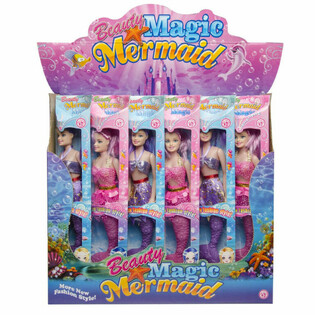 Magiczna Lalka Syrenka Mermaid w Ekspozytorze (12 szt.)