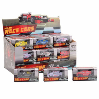 MIX AUT WYŚCIGOWYCH F1 - SKALA 1:72 - W DISPLAYU (36 szt.)