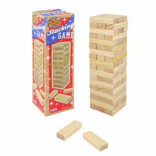RETRO TOYS - DREWNIANA WIEŻA - GRA ZRĘCZNOŚCIOWA 54 ELEMENTY (1 szt.)