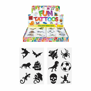 Tatuaże Fun - Display dla chłopc&oacute;w (96 szt.)