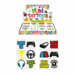 Tatuaże Gamer Fun w Displayu (96 arkuszy)