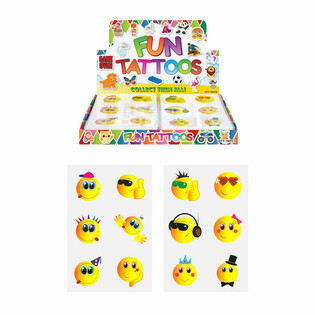 Tatuaże Smiley w Ekspozytorze (96 sztuk)