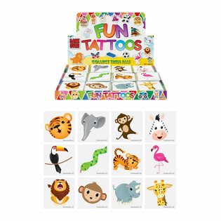 TATUAŻE FUN - ZWIERZĘTA DŻUNGLI - DISPLAY (48x12 sztuk)