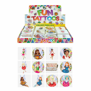 WESOŁE TATUAŻE - WZ&Oacute;R: WR&Oacute;ŻKA / FAIRY, Każda paczka 12x Tatuaży W DISPLAYU (48 szt.)