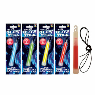 ŚWIETLIK GLOW STICK - 15CM SZNUREK - MIX KOLOR&Oacute;W W DISPLAYU (12 szt.)